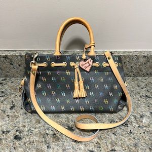 VTG Dooney & Bourke shoulder bag with multi color logo